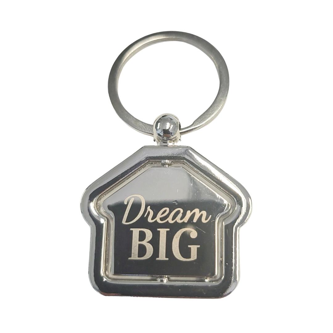 Metal House-Shaped Keychain